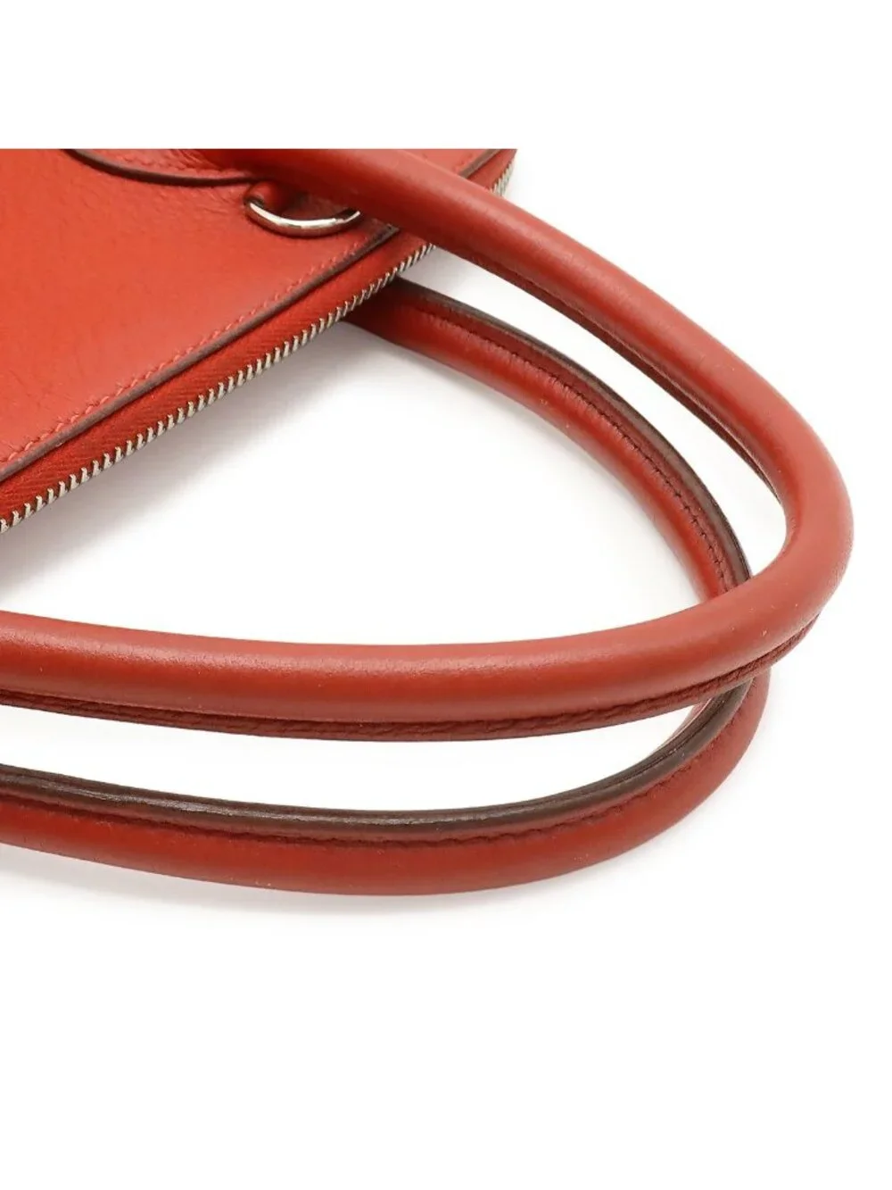 Hermes Bolide 35 Tote Taurillon Clemence Leather Red Silver